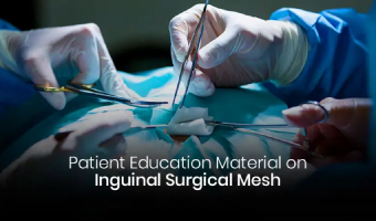 Patient education material on inguinal surgical mesh